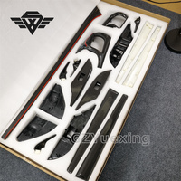 Kit de garnitures intérieures en fibre de carbone pour Toyota Hilux, ensemble complet pour panneaux de porte et tableau de bord