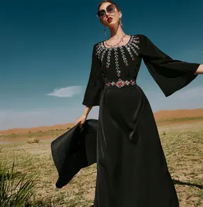 Schwarz Abaya Jet black Muslim Kleid Somali Kleidung Frauen kleider Hochwertige islamische Kleidung Mode