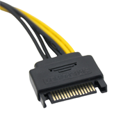SATA 15 pines macho a 6 pines hembra Cable de alimentación 20cm Cable SATA