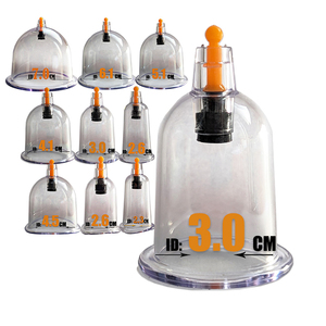 9 Tazas de Ventosas Desechables de Plástico para Terapia de Succión al Vacío, Masaje y Hijama, Tamaño 1000, MIX, para la Salud Corporal - Product Image 1