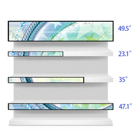 Étagère en-tête bord barre panneau publicité écran bande moniteur écran tactile Ultra large étiré barre Type écran LCD