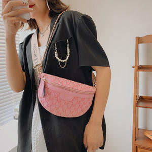 Nouvelle arrivée de sac de taille femmes lettre imprimé de haute qualité chaîne en gros de luxe dames bandoulière sac de poitrine - Product Image 2