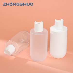 Großhandel Premium 200ml Mattierte Kunststoffflasche für Duschgel mit Disc-Top-Verschluss Neue Transparente Tonerflasche mit Flacher Schulter - Product Image 3