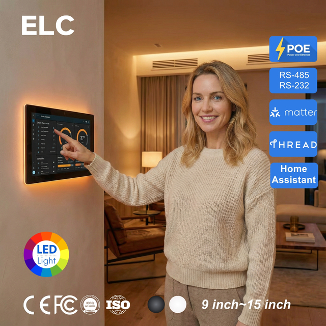 10.1 Inch Android 14 RK3576S Smart Home Control Panel Zigbee Matter Thread POE Wall Mount Touch Tablet With RS485 I/O Port PC