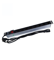 LE France PDU en alliage d'aluminium 19 pouces 220V 10A pour usage industriel, pour armoire réseau ou rack de serveur