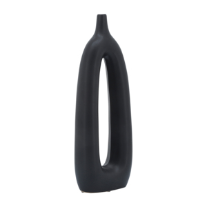 Vaso in ceramica con intaglio ovale cavo, decorazione moderna per soggiorno, camera da letto, tavolo da ufficio - Product Image 1