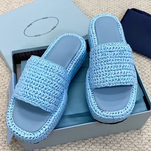 Sandalias de lujo para mujer, sandalias de diseñador, sandalias de paja a la moda, sandalias para hombre, zapatos de verano para playa y exteriores, estilo casual para caminar - Product Image 5