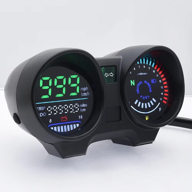 New LED RPM Meter Speedometer Digital Dashboard Electronics Panel for Motorcycle