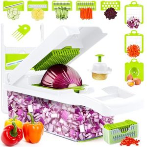 Éminceur de légumes multifonctionnel de haute qualité et hachoir à pommes de terre, outil de découpe de cuisine en plastique premium, matériau PP - Product Image 1