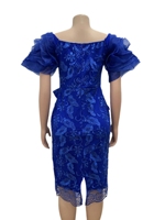 Robe Longue Blanche Africaine Broderie Paillettes 2023 pour Femmes, Robes de Soirée Épaules Découvertes Sexy Moulante