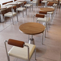 Chaises de restaurant modernes et minimalistes en bois massif, style influenceur commercial, pour banquette, murale, salon de thé et hot-pot