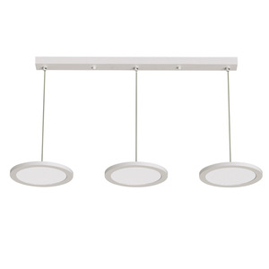 โคมไฟเพดานบริดจ์ลักซ์แบบฟูลสเปกตรัม LED ทรงกลมสามหัว สีขาว ป้องกันแสงแยงตา สำหรับให้แสงสว่างภายในบ้าน - Product Image 2