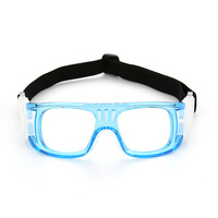 Lunettes de sport de basketball résistantes aux chocs en PC, compatibles avec la myopie, sangle réglable pour le football