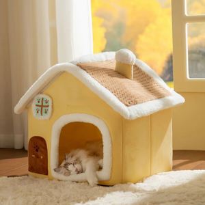 Winter Luxury Modern Pet House Polycotton Filling Removable Cover Soft Polyester Fiber Eco-Friendly Breathable Pet <b>Bed</b> for - Product Image 2