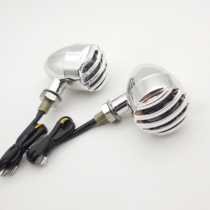 12V Grille Guard Turn Signal <b>Lights</b>, Bulb Type Front Indicators for Harley Motorcycle & Dirt Bike - Product Image 3