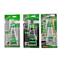 Silikon RTV Tahan Suhu Tinggi, Perekat Gasket Pembuat Gasket 638 85g Merah Hitam Abu-abu, untuk Bak Oli Mesin, Tutup Katup, Pompa Air