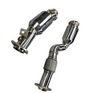 Nuevo Tubo de Escape de Acero Inoxidable <span class=keywords><strong>Starcar</strong></span> para X3M X4M S58 3.0T, 1.5mm, Acabado Cepillado - Product Image 1