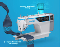 Machine à coudre industrielle Jack A4C à point noué, à entraînement direct, entièrement automatique, intégrée à l'IA, à aiguille simple