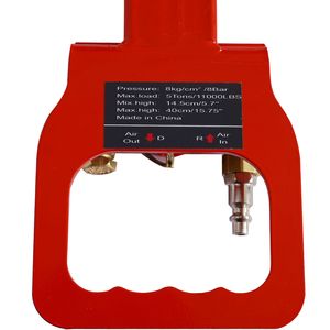 DB 5T Triple Bag Air Jack Pneumatic Jack with 3ton Capacity 11000lbs Lifting Easy-Collapsing Terrain Red Color - Product Image 5