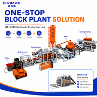 Machine de fabrication de blocs creux entièrement automatique, ligne de production hydraulique PLC à vibration pour pavés et bordures en béton QT18-15S