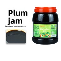 Saus Teh Selai Plum Hitam Taihu Meilin Wumei 3kg 1 Kaleng Untuk Penggunaan Komersial pada Teh Susu & Kue Tanpa Bahan Tambahan