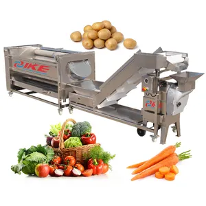 Ligne de traitement des pommes de terre Utilisation pour les carottes Papaye Légumes Peeling Lavage Tranches Machine à laver Ligne