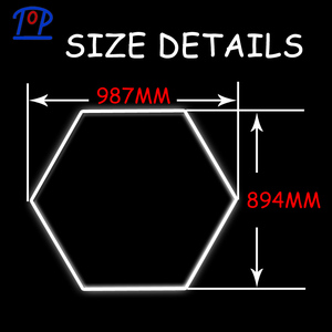 Plafonniers hexagonaux LED 6500K pour gymnase, sous-sol, entrepôt, magasin de détail automobile, salon et atelier d'éclairage - Product Image 2