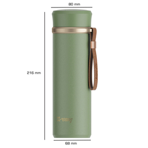 Nouvelle idée de produit : Gourde isotherme de luxe personnalisée de 450 ml à double paroi en acier inoxydable avec filtre pour le sport - Product Image 2