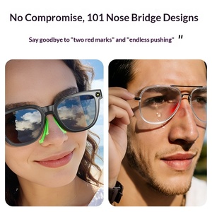 Nouvelles lunettes intelligentes multifonctionnelles avec caméra 8,0 millions de pixels, traduction IA, enregistrement vidéo et <span class=keywords><strong>audio</strong></span>, monture TR90, bouton poussoir - Product Image 2