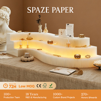 Présentoir de bureau à étages Spazepaper, organisateur de table pliable, mini présentoir de table pour cosmétiques, bijoux, parfums