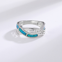 Bague Homme en Argent 925 XYOP Style Bohème avec Opale Grecque, Texture Estampillée à la Main, Éclat d'Opale Rencontre le Style Classique Bohème