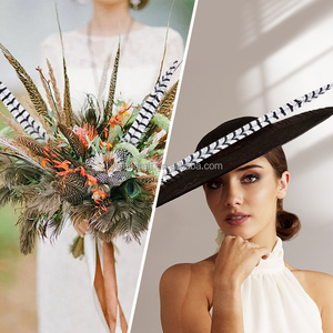 Chất Lượng Cao 65-70Cm Bán Buôn Lông Nhân Tạo Phụ Nữ Ngựa Vằn Gà lôi Lông Cho Ăn Mặc Lễ Hội Lễ Hội Ance Trang Phục - Product Image 4