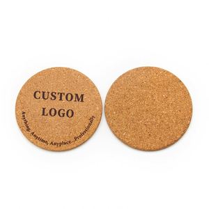 Juego de Posavasos Cuadrados con Esquinas Redondeadas Hechos a Medida, de Madera, con Base de Corcho MDF, en Caja de Papel Blanco - Product Image 1