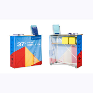 Vải Pop Up hiển thị 5.25 'x 2.75' xách tay quảng cáo truy cập đứng Booth với nhôm tráng khung - Product Image 4