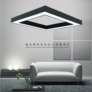 Prezzo di fabbrica a montaggio superficiale smddecorativo anello LED lampada a sospensione 4ft 5ft 40w 50w Led lampadario per <span class=keywords><strong>ufficio</strong></span> diretto e indiretto - Product Image 6