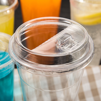 Loyo 98mm populaire] couvercles de gobelets pour animaux de compagnie en plastique demi-ouvert pour tasses à smoothie