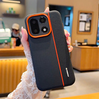 Nouvelle coque de téléphone portable en cuir synthétique rigide avec protection d'objectif en métal, antichoc, pour Oneplus 15 13 15T 13T 13s 13R