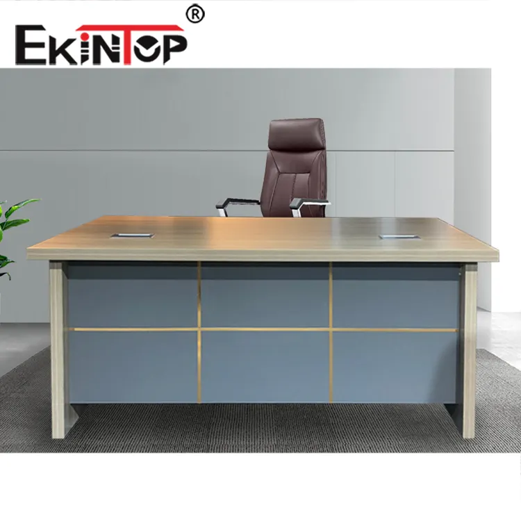 Новая модель, деревянный современный офисный стол Ekintop, фотография для менеджера