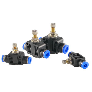 Vanne de régulation unidirectionnelle pneumatique SA4 6 8 10 12, raccord rapide en laiton et plastique pour connecteur de tuyau d'air - Product Image 2