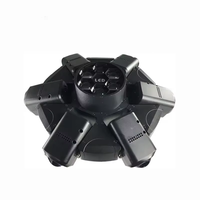 Lumière DJ à tête mobile à faisceau rotatif continu RGBW à 6 têtes avec 6 lavages pour les yeux d'abeilles pour l'éclairage de la scène de concert et d'événements.