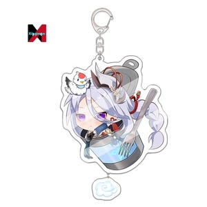 XM jeu Raiden Shogun Tartaglia <span class=keywords><strong>Morax</strong></span> HUTAO XIAO Scaramouche porte-clés pendentif dessin animé Genshined Impact acrylique porte-clés - Product Image 3