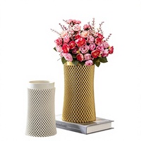 Vase de table imprimé en 3D texturé, de luxe, esthétique, Art Déco, minimaliste, écologique, cuit à haute température, Pâques