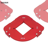 Gabarit de fraisage d'angle en aluminium pour le travail du bois, modèle de localisation d'angle arrondi multi-rayons
