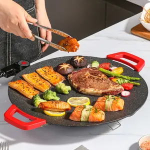 Unterstützung OEM ODM Logo schnelles Erhitzen antihaft-elektrische Crêpe-Herstellung koreanische elektrische Grill-Rauchfreiheit Bbq Grillmaschine Grillplatte