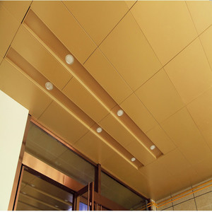 Panneau décoratif carré en métal, revêtement en aluminium pour plafond - Product Image 1