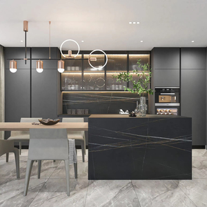 <span class=keywords><strong>Cucina</strong></span> Moderna Minimalista Aperta - Design Integrato di Mobili e Isola, Esempio di Ristrutturazione <span class=keywords><strong>Cucina</strong></span> di Lusso - Product Image 1