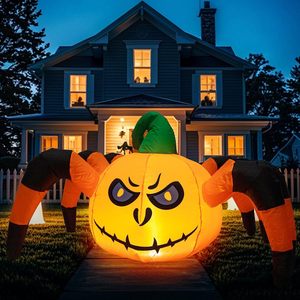 Logo Gonfiabile a Forma di Zucca e Ragno per Halloween, Gigante Creatura Gonfiabile con Corpo di Zucca e Zampe di Ragno - Product Image 3