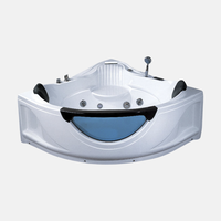 Baignoire de massage d'angle compacte Jacuzzier européenne, design moderne, prix abordable, baignoire à remous pour la vente en gros