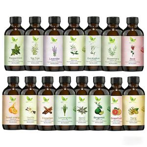 Huiles essentielles d'aromathérapie OEM biologiques naturelles 100% lavande, orange, <span class=keywords><strong>menthe</strong></span> <span class=keywords><strong>poivrée</strong></span>, bois de santal pour les soins de la peau, diffuseur 118ml - Product Image 1