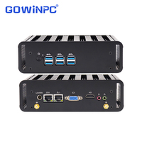 Mini PC Industrial sin Ventilador con Intel Core i5 6200U 7200U o 8250U, Doble LAN, Memoria DDR4, Entrada de 936V CC, 2 Puertos COM RS232